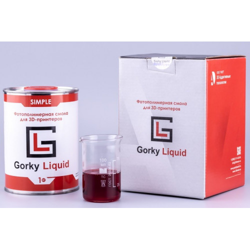 Фотополимерная смола Gorky Liquid Simple красный 1 кг