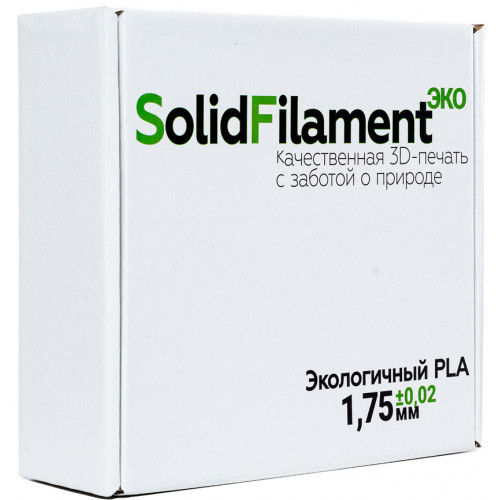 PLA ECO пластик Solidfilament 1,75 черный 1 кг