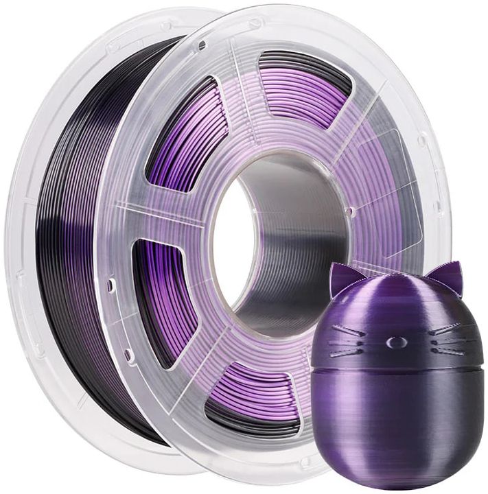 PLA Silk пластик Anycubic 1,75 мм черно-фиолетовый 1 кг