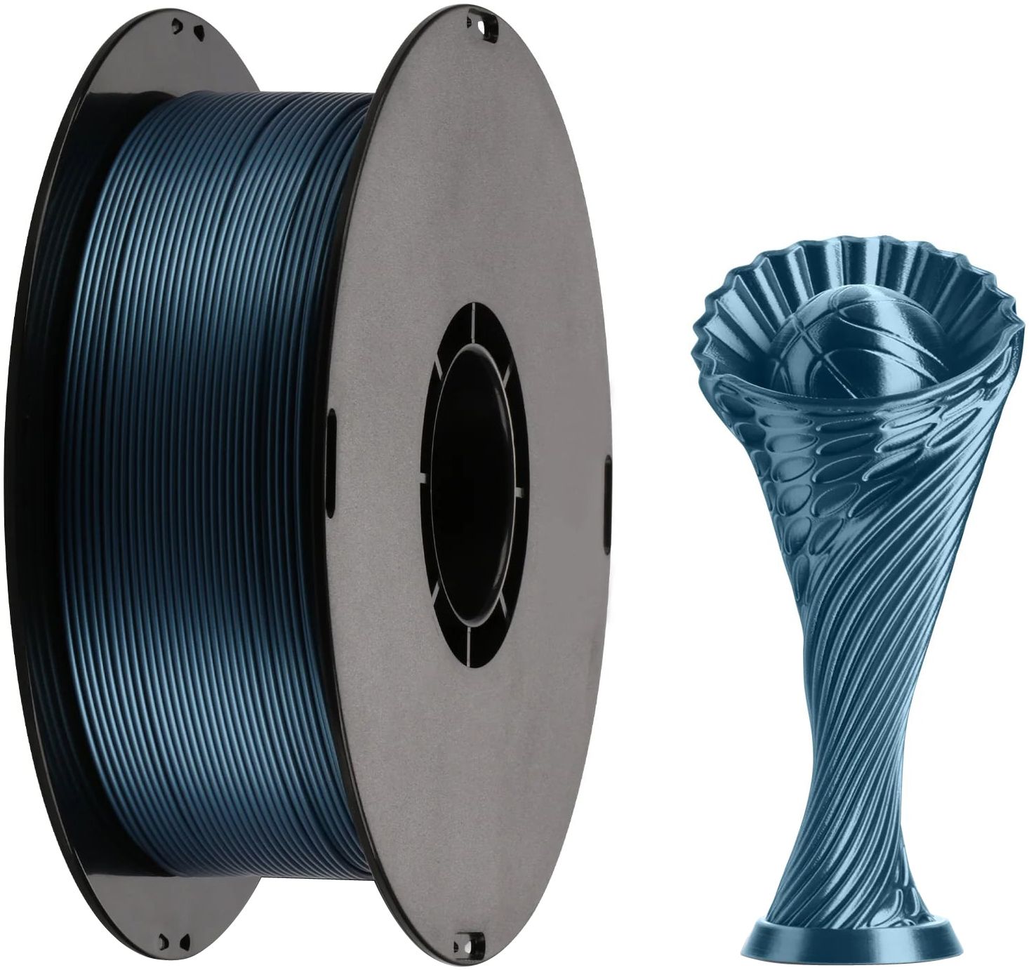 PLA Silk пластик Anycubic 1,75 мм синий металлик 1 кг