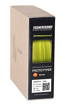 ABS GF-4 пластик Filamentarno 1,75 лайм 0,75 кг