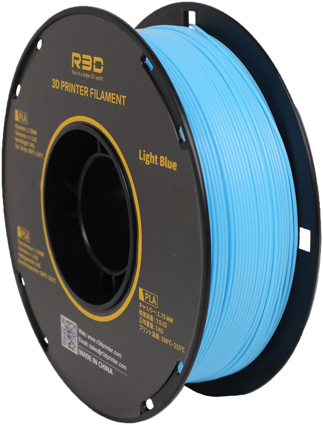 PLA пластик R3D 1,75 мм голубой 1 кг