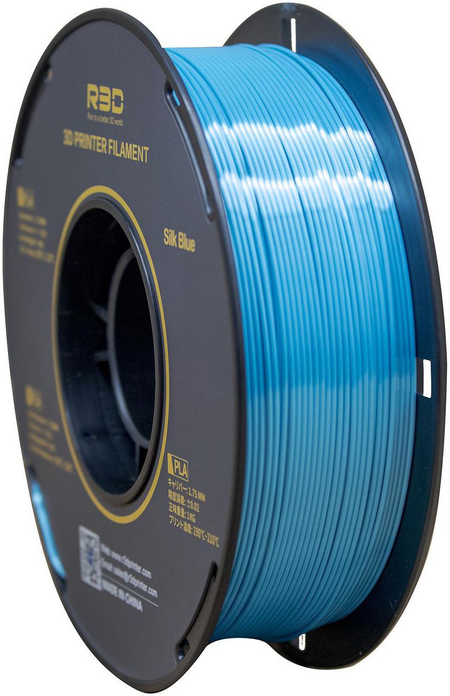 PLA Silk пластик R3D 1,75 мм синий 1 кг
