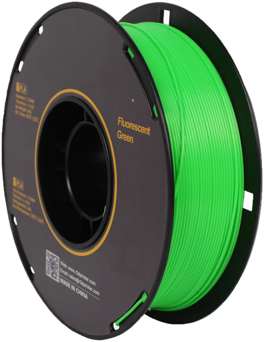 PLA пластик Solidfilament 1,75 мм Флуоресцентный зеленый 0,25 кг