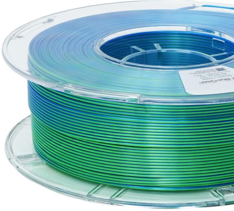 PLA Silk пластик Solidfilament 1,75 мм Сине-зеленый 0,25 кг