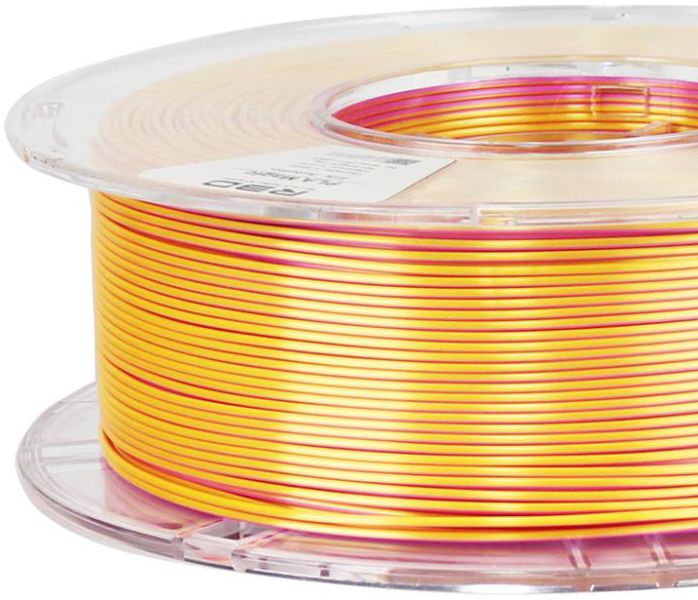 PLA Silk пластик Solidfilament 1,75 мм Желто-оранжевый 0,25 кгPLA Silk пластик Solidfilament 1,75 мм Золото-фиолетовый 0,25 кг