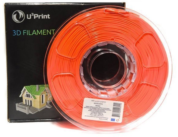 PLA HP пластик U3print 1,75 Mandarine Fluory 1 кг