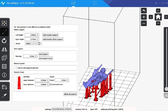 Программное обеспечение 3D принтера Nova3D Bene4 Mono