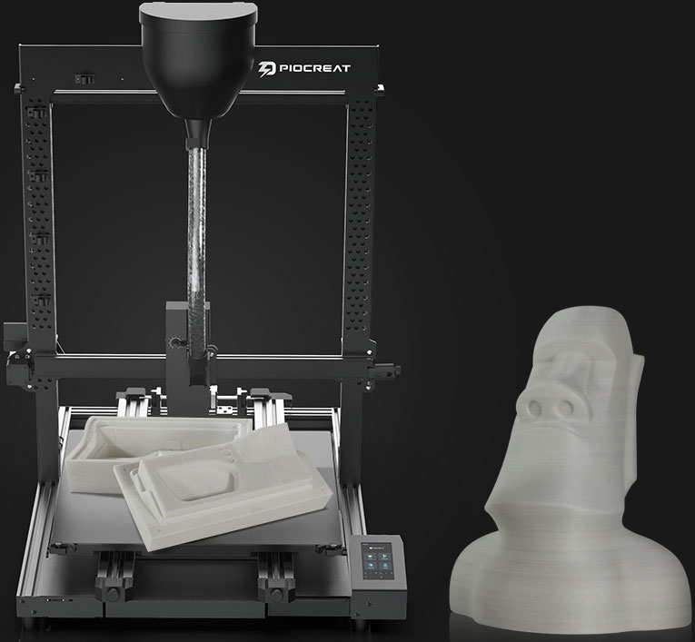 Образцы печати на 3D принтере Piocreat G5, скульптура, пресс-форма