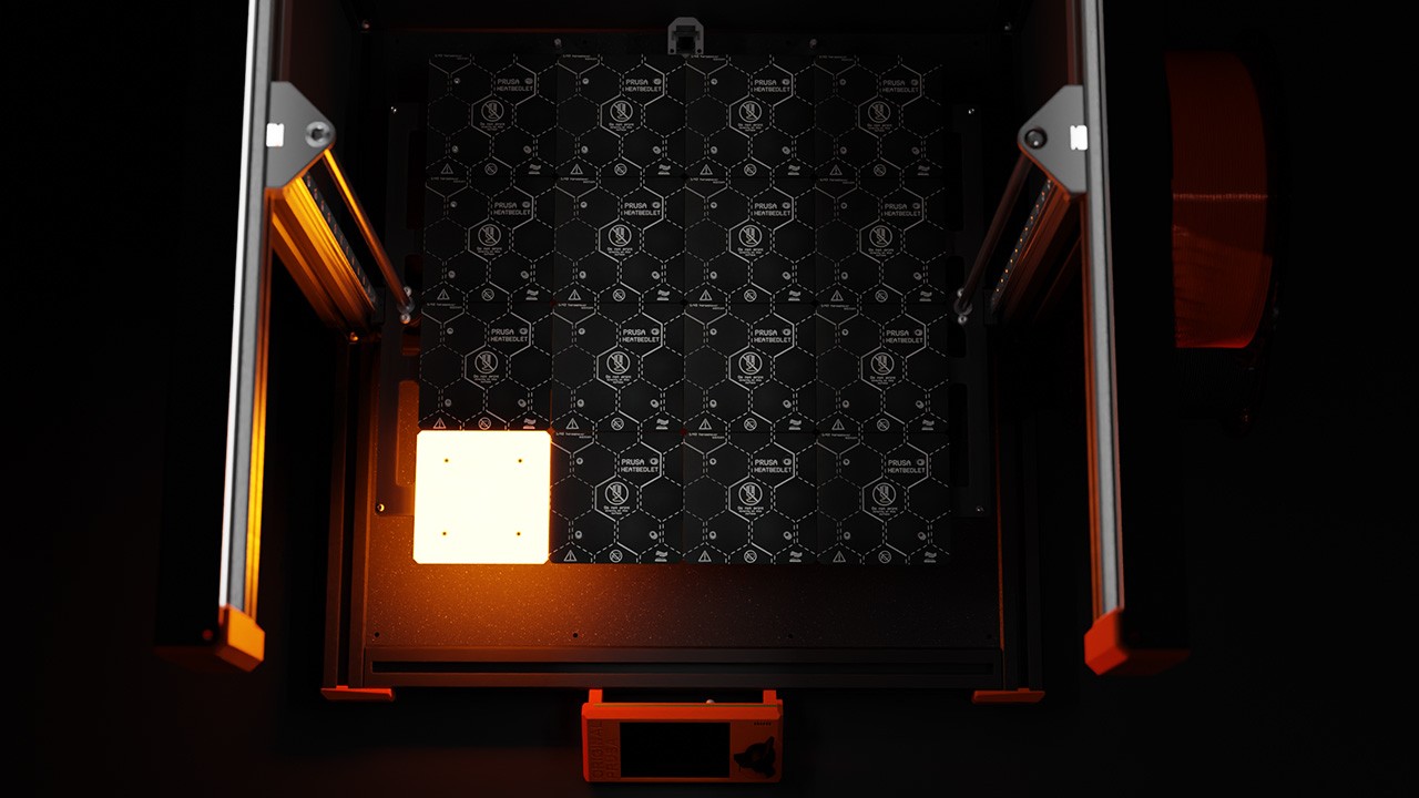 Подогреваемая платформа у 3D принтера Original Prusa XL