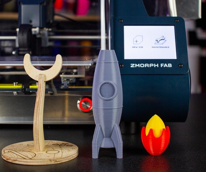 Образцы изделий 3D принтера Zmorph FAB
