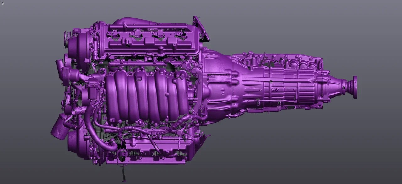 3D сканирование двигателя Toyota 3UZ, Scanform HR12L5