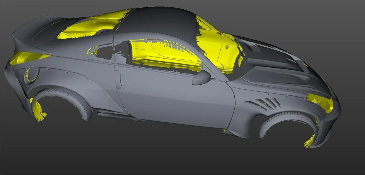 3D сканирование автомобиля Nissan 350Z, Scanform HR12L5