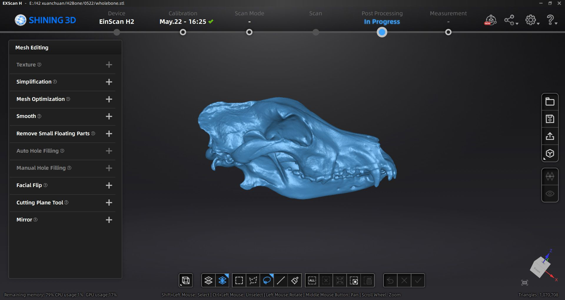 Примеры сканов с помощью Shining 3D Einscan H2